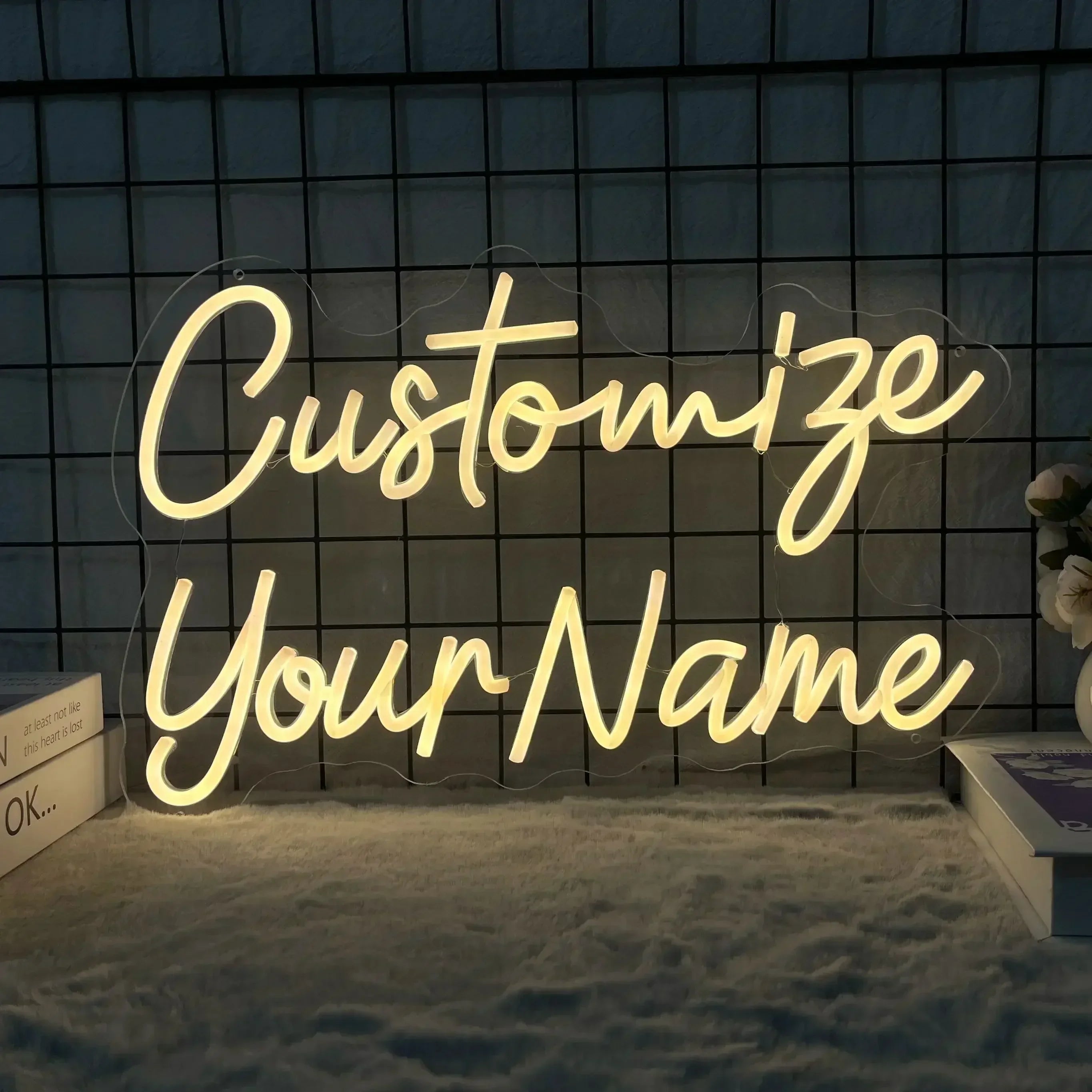 Enseigne Néon LED Personnalisée Texte Logo - Décoration Murale Bar Mariage Chambre