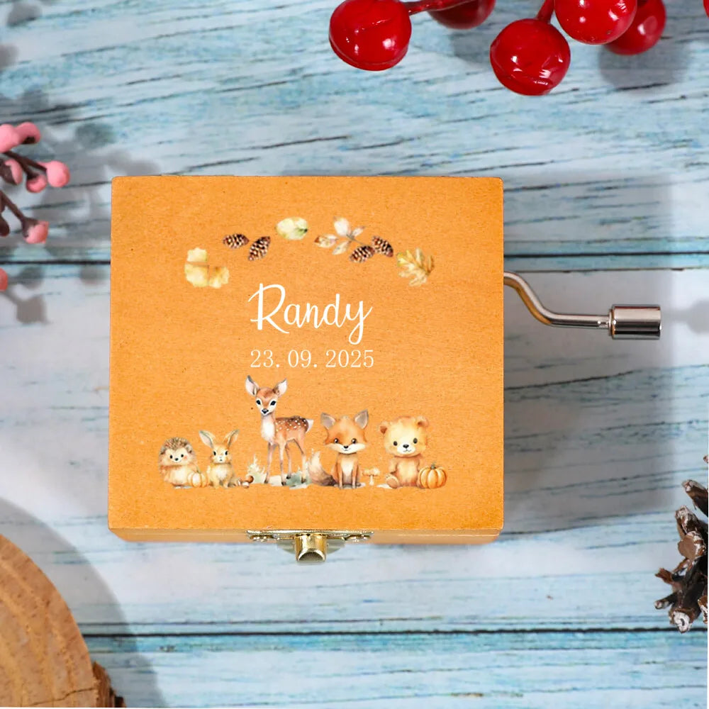 Boîte à Musique en Bois Personnalisée Gravure Gratuite - Cadeau Souvenir Unique