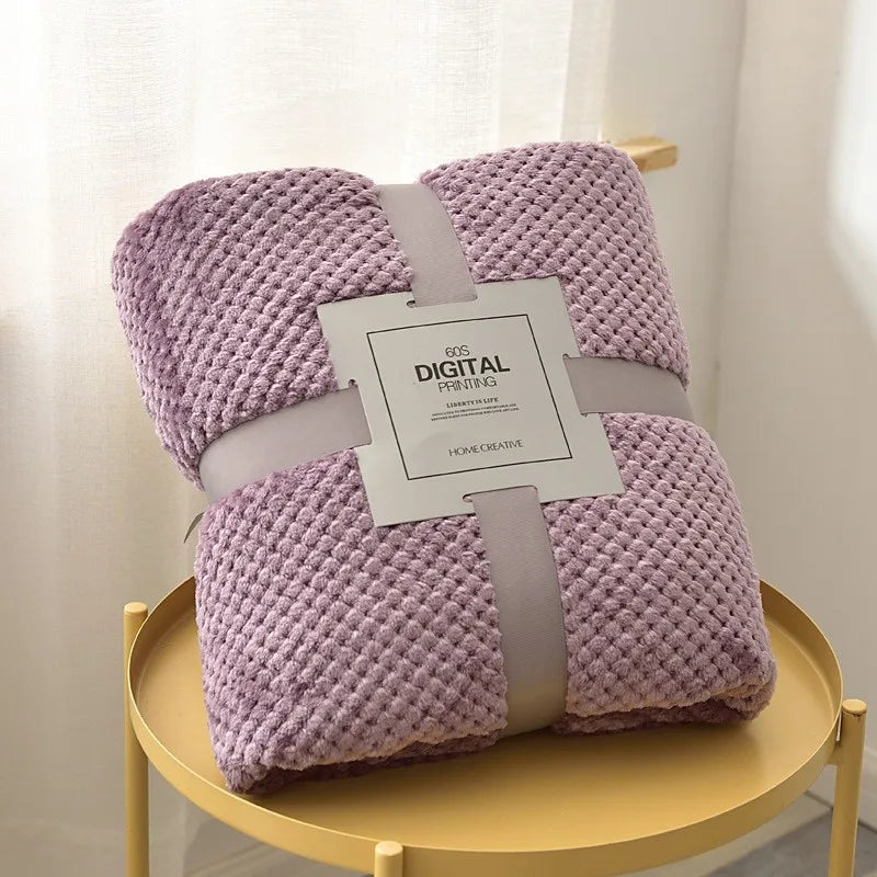 Couverture Brodée Personnalisée Chien Chat - Plaid Empreintes de Pattes Ultra-Doux