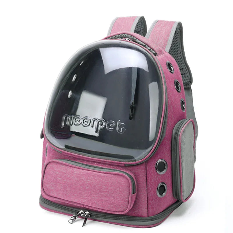 Sac de Transport Chat Transparent - Sac à Dos Respirant pour Chat et Petit Chien Voyage