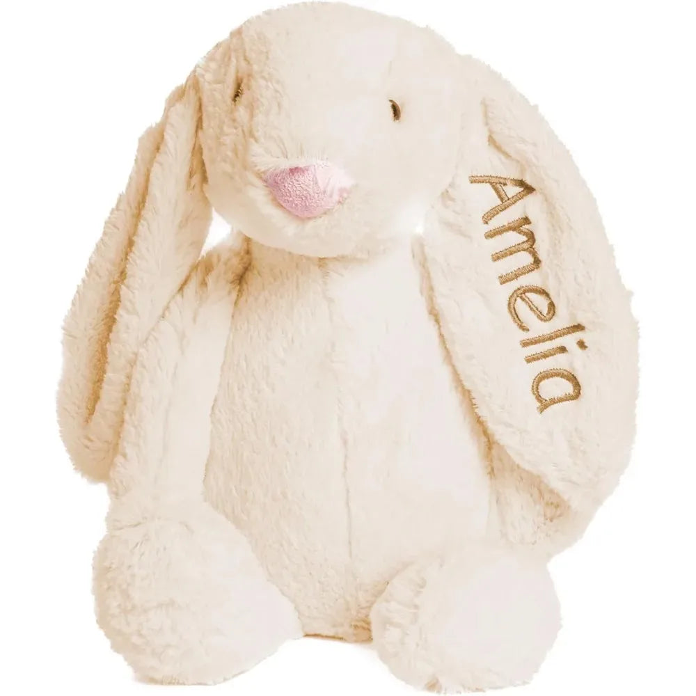Lapin en Peluche Personnalisé avec Prénom Brodé - Cadeau Naissance Enfant