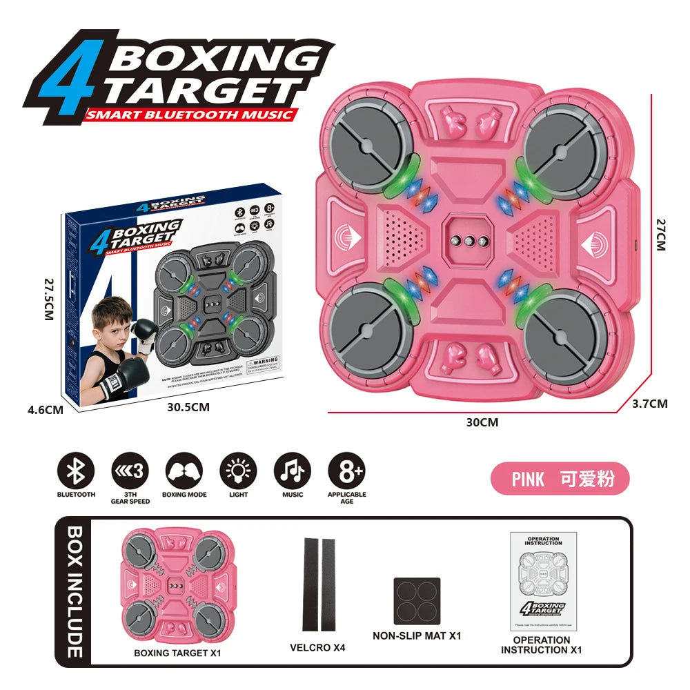 Machine de Boxe Musicale Bluetooth avec Score - Jeu Interactif Anti-Stress pour Enfants et Adultes