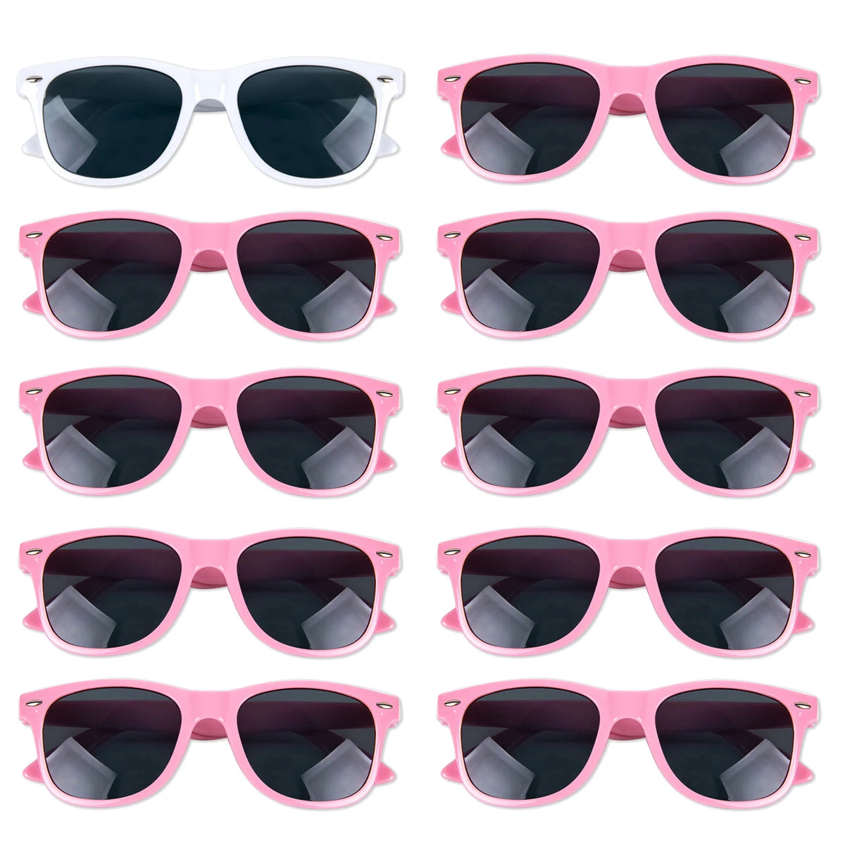 Lunettes Photobooth Mariage EVJF - Lot 10/12 Pièces Carrées Noires - Accessoire Fête