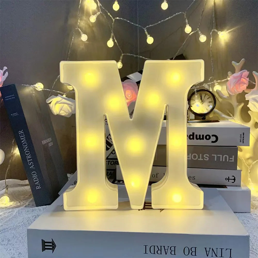 Lettre Lumineuse LED 16cm - Alphabet et Chiffres Décoratifs - Mariage Anniversaire Bar Maison