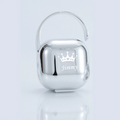 Boîte à Tétine Personnalisée Argentée Strass + Clip - Cadeau Naissance Luxe Baby Shower Sans BPA