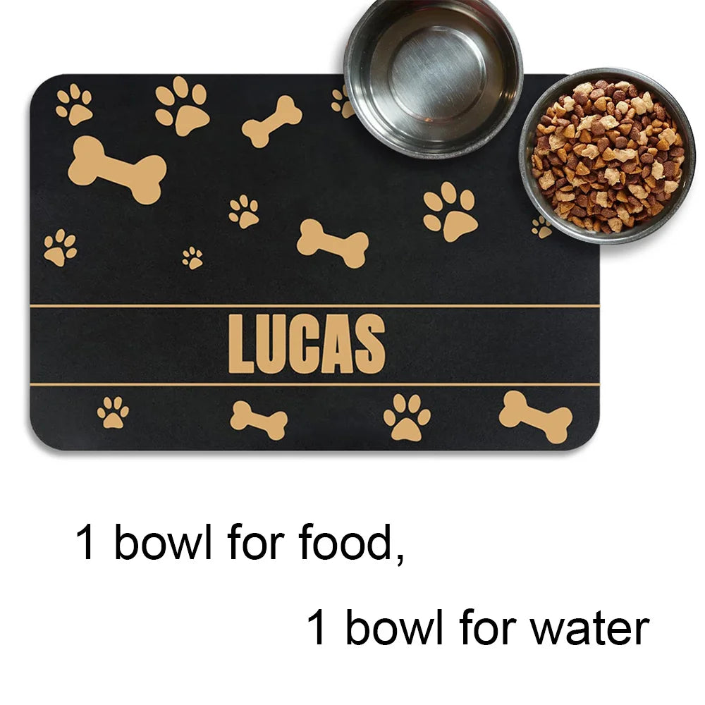 Tapis Personnalisé Chien Chat Prénom - Paillasson Déco Maison Empreintes Pattes 120x160cm