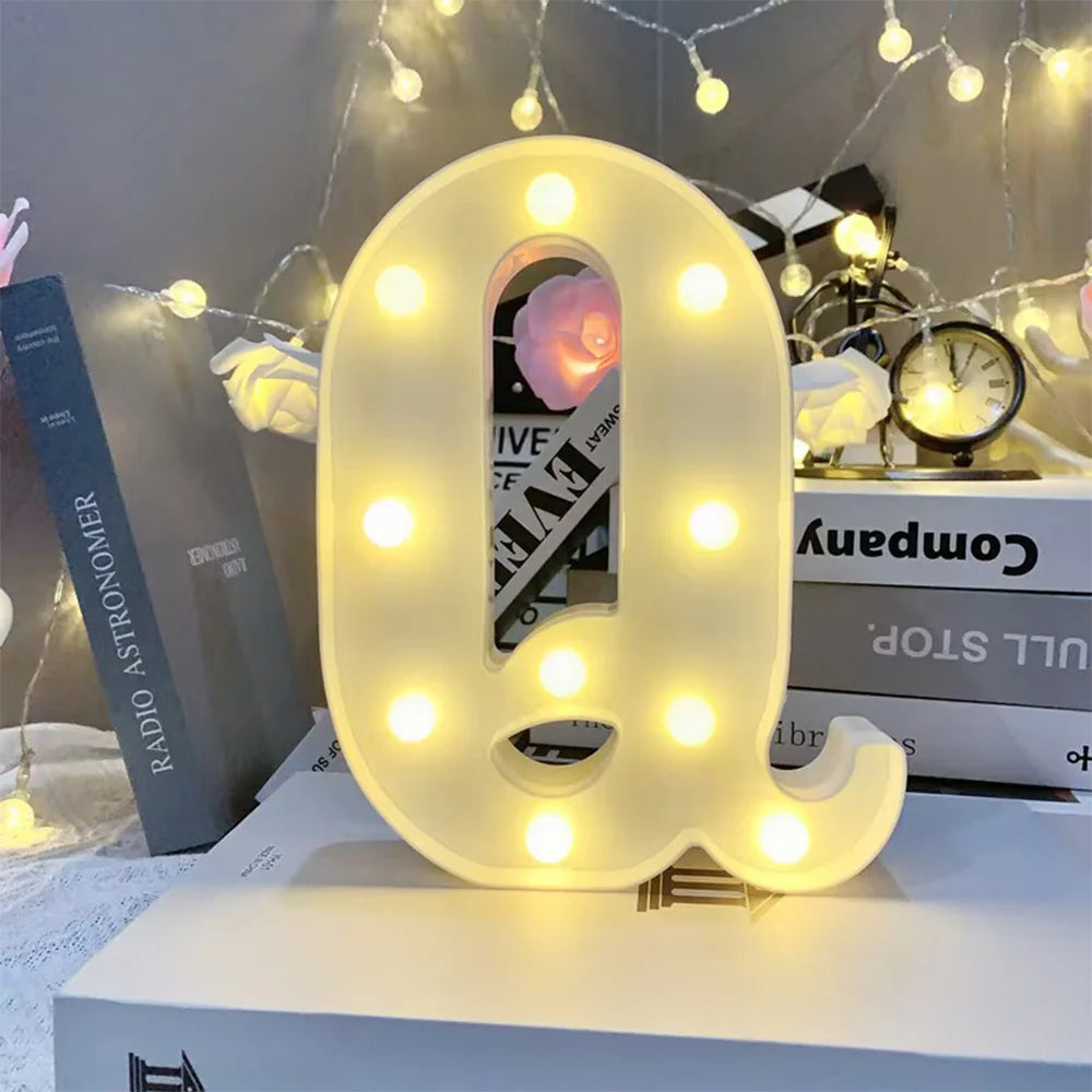 Lettre Lumineuse LED 16cm - Alphabet et Chiffres Décoratifs - Mariage Anniversaire Bar Maison