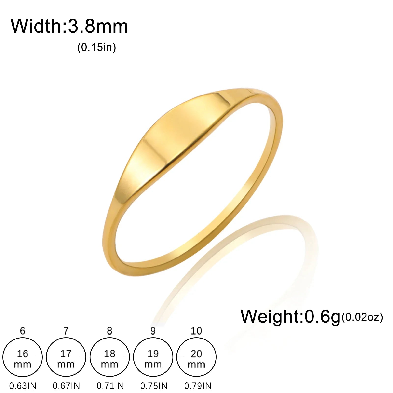 Bague Personnalisée Gravure Prénom Date Numéro Femme - Acier Inoxydable Argent Or Cadeau Saint-Valentin