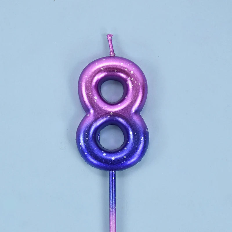 Bougies d'Anniversaire Chiffres 0-9 Colorées - Décoration Gâteau Enfant