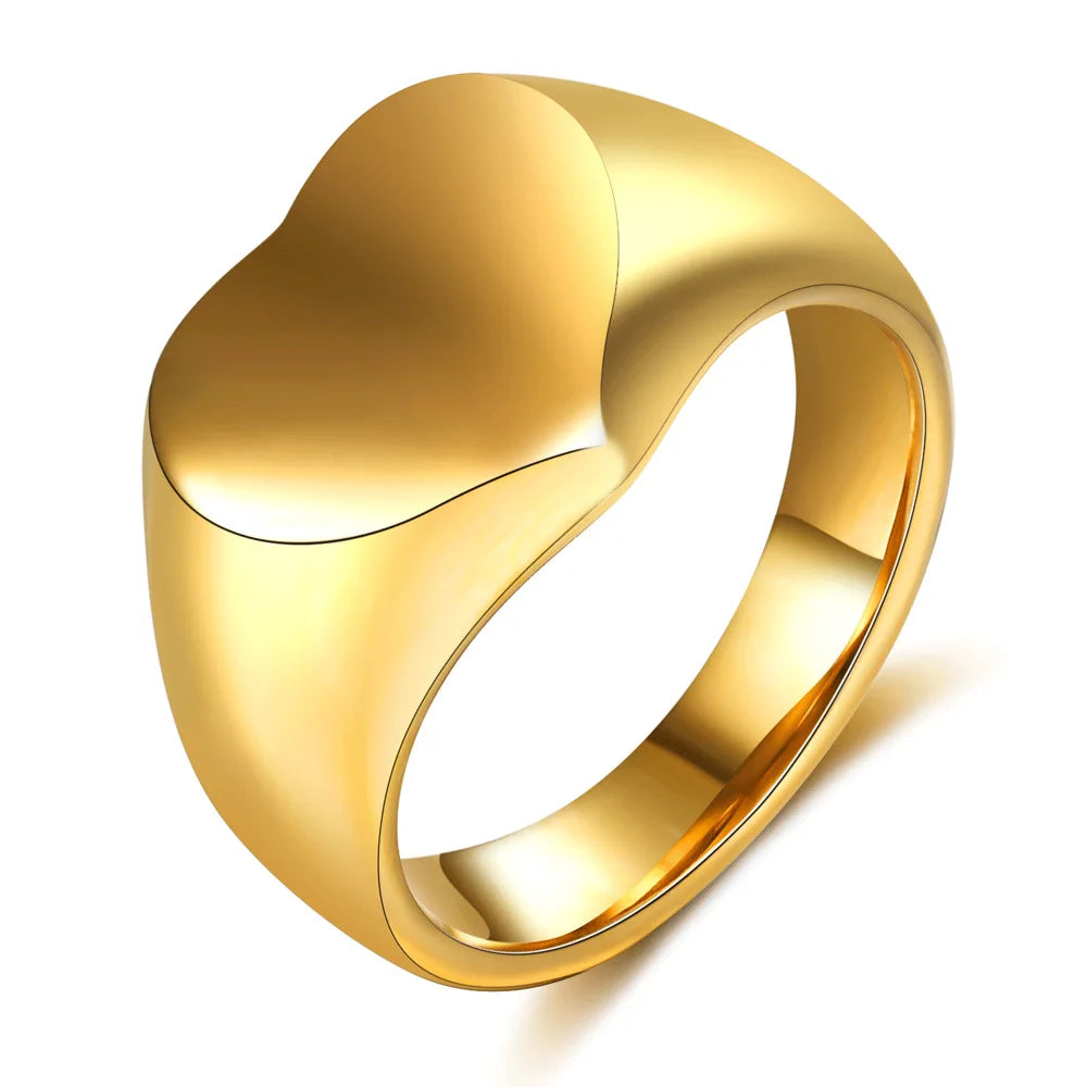 Bague Personnalisée Gravure Laser Prénom Photo Logo - Acier Inoxydable Homme Femme Couple Famille