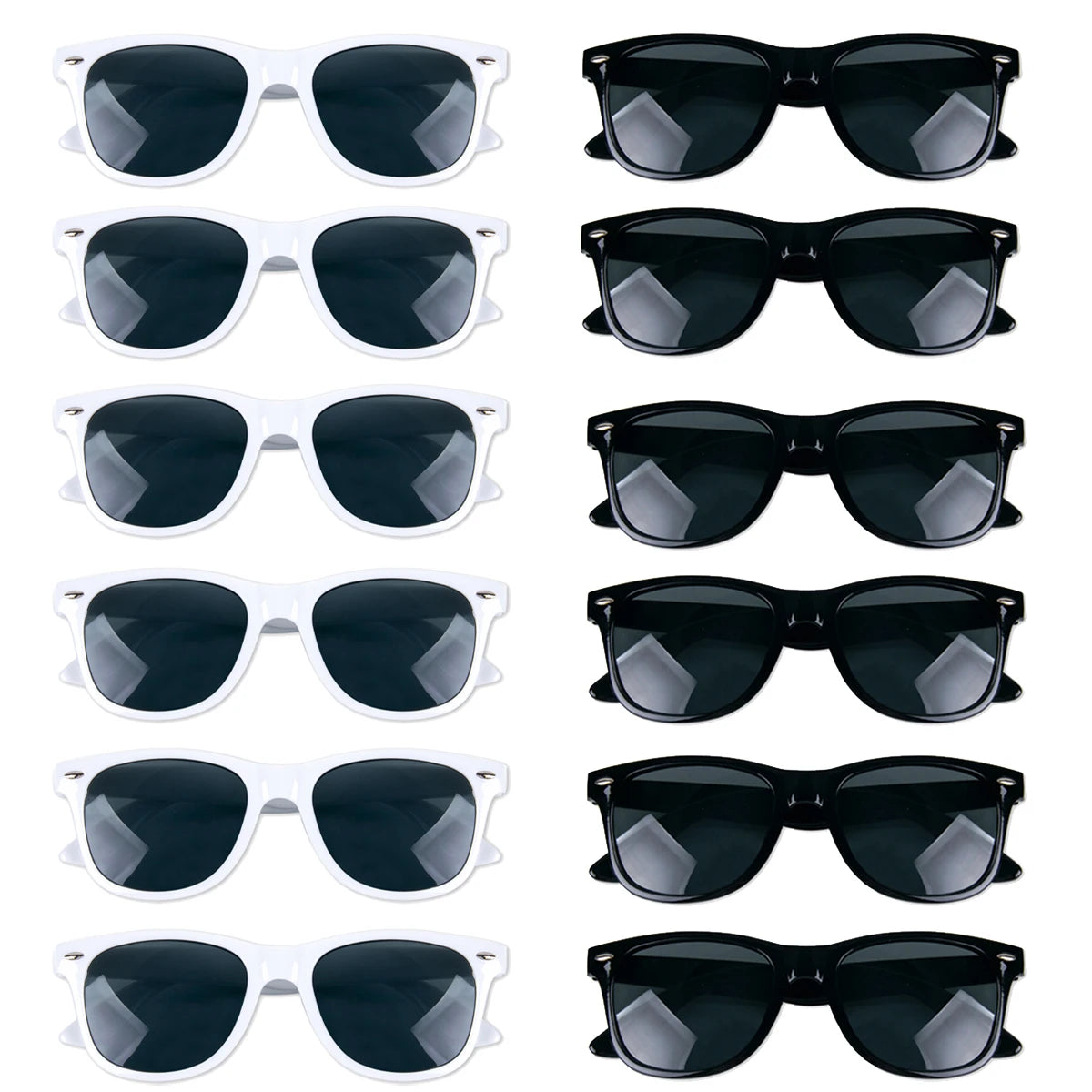 Lunettes Photobooth Mariage EVJF - Lot 10/12 Pièces Carrées Noires - Accessoire Fête