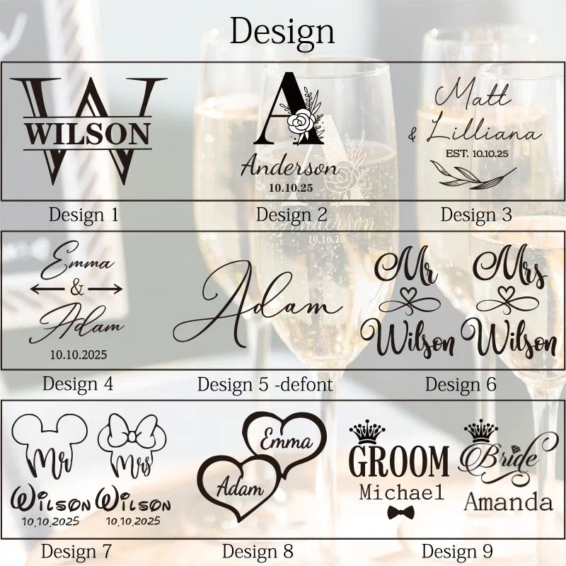 Flûtes Champagne Personnalisées Gravure Laser Mariage - Cadeau Demoiselle d'Honneur