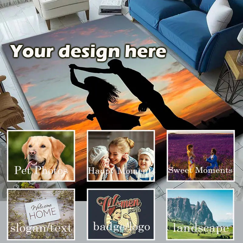 Paillasson Personnalisé Photo Logo Texte - Tapis Entrée Sur Mesure 40x60cm Cadeau Unique