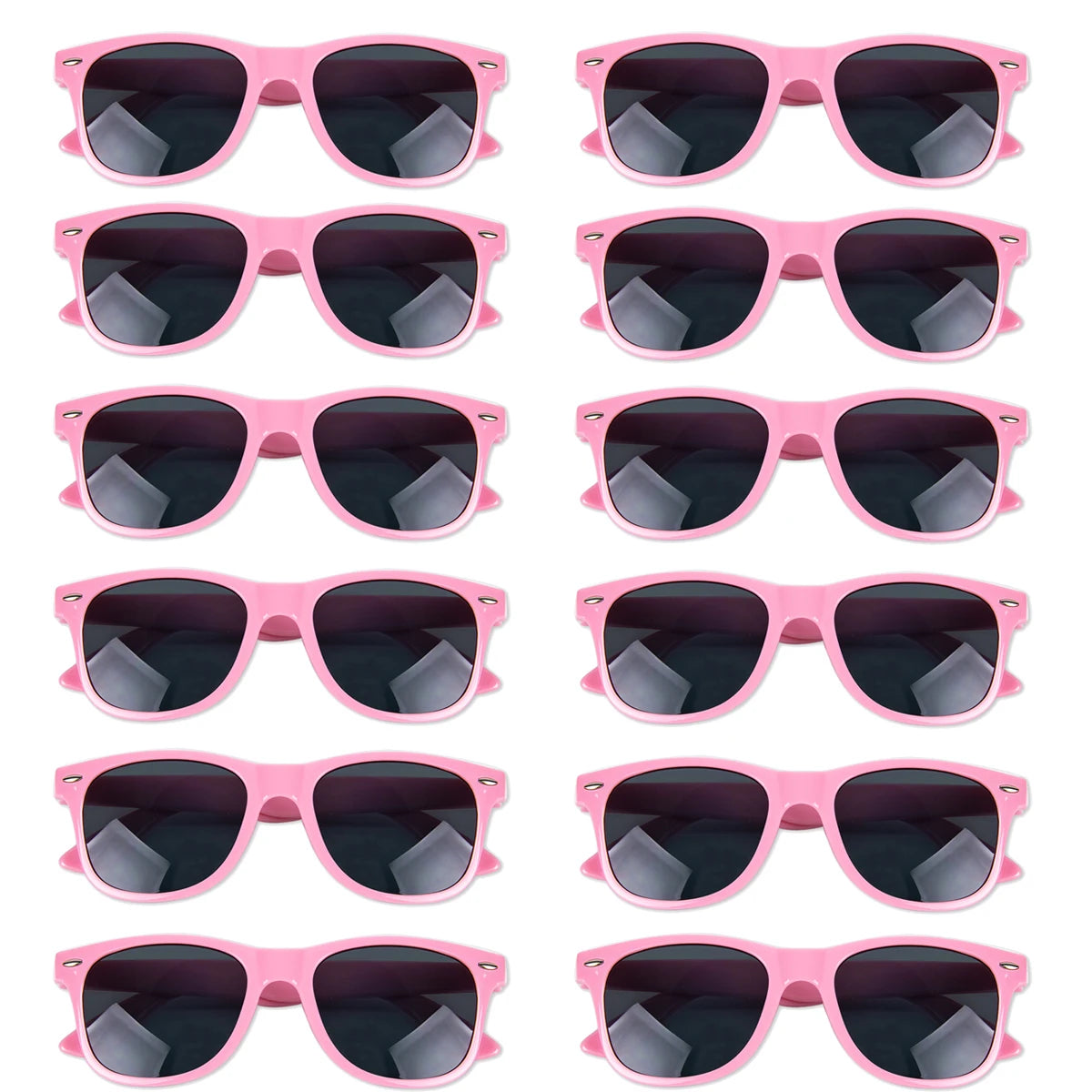 Lunettes Photobooth Mariage EVJF - Lot 10/12 Pièces Carrées Noires - Accessoire Fête