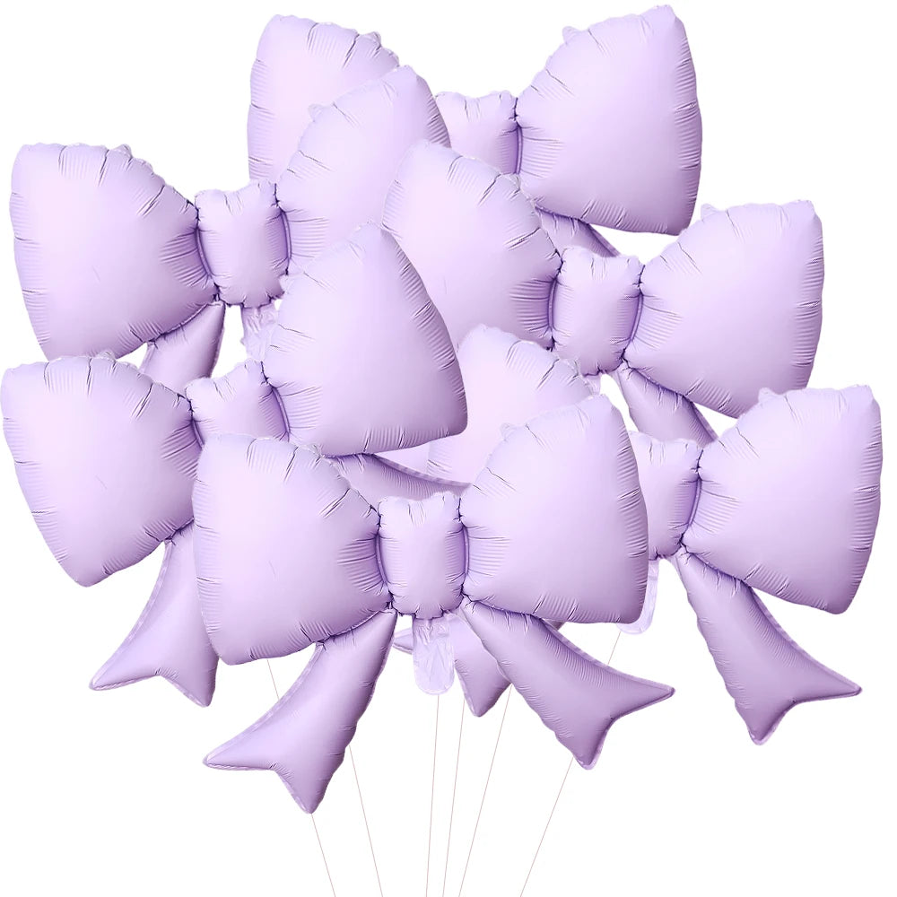 Ballons Nœud Papillon Roses 6 Pièces - Décoration Baby Shower Fille Mariage