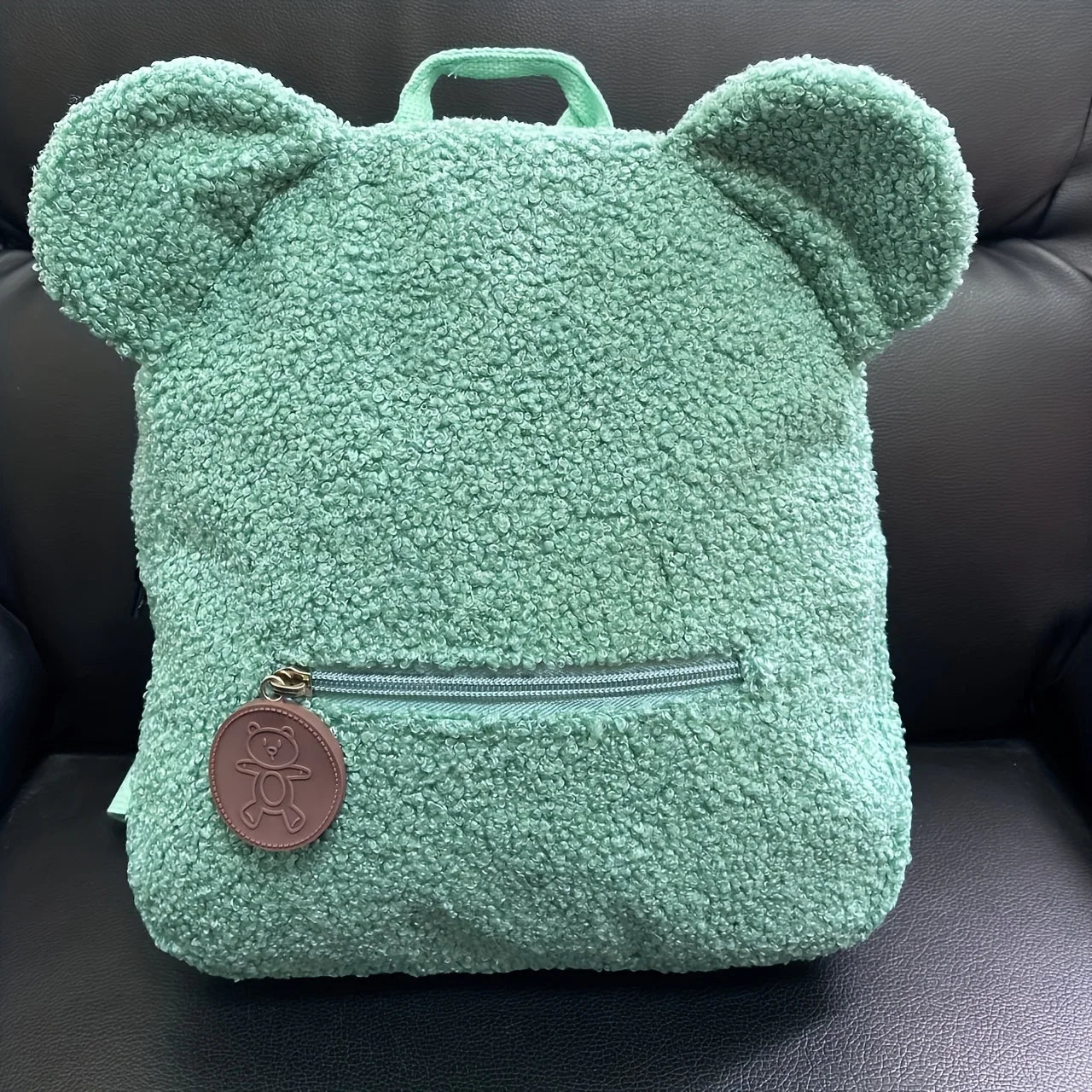 Sac à Dos Peluche Ours Personnalisé Brodé - Prénom Enfant Automne Hiver - Cadeau Maternelle