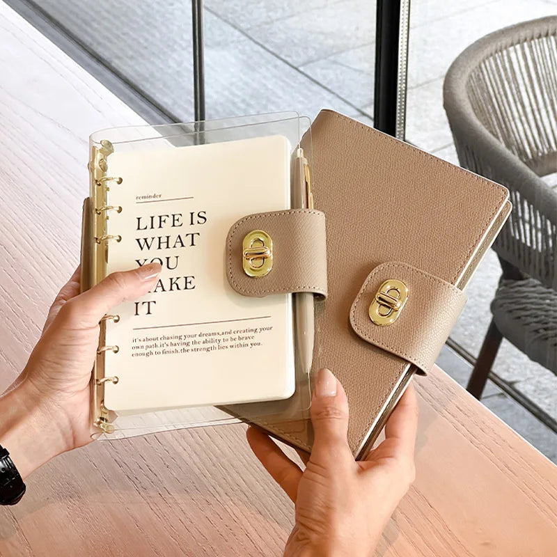 Carnet A5 Anneaux Personnalisable - Journal Bureau Planner Rechargeable + Stickers