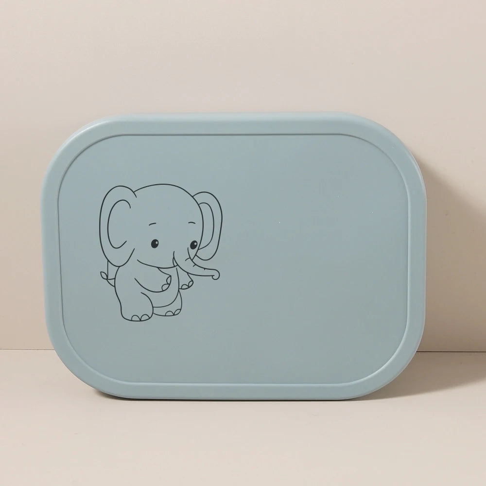 Lunch Box Silicone Personnalisable Enfant 1340ml - Bento 4 Compartiments Sans BPA Étanche