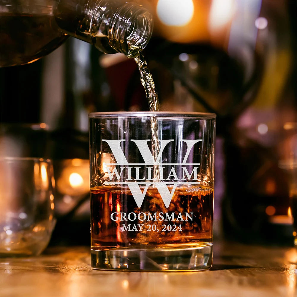Verre Whisky Personnalisé Gravé 300ml - Cadeau Témoin Garçon d'Honneur Mariage