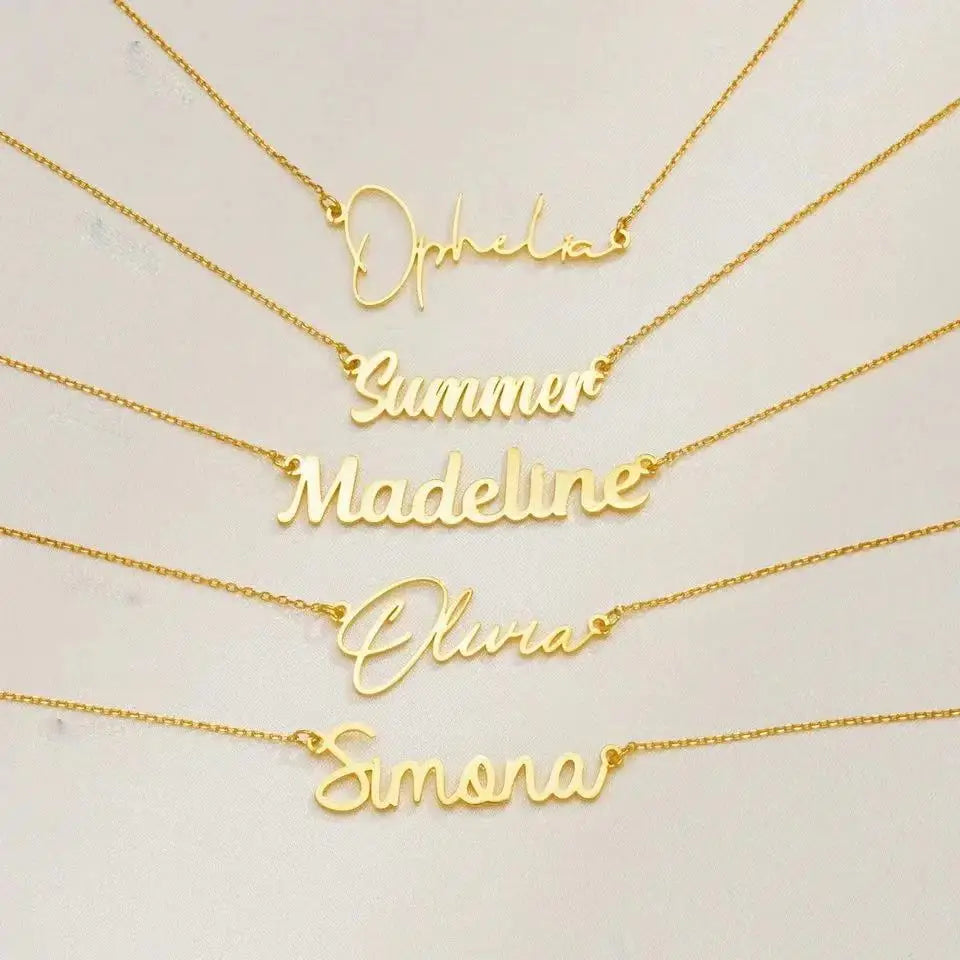 Collier Prénom Personnalisé Acier Inoxydable - Pendentif Femme Saint-Valentin