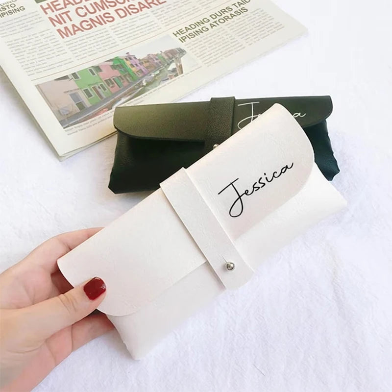 Étui Lunettes Cuir Personnalisé Prénom - Cadeau Demoiselle d'Honneur Voyage
