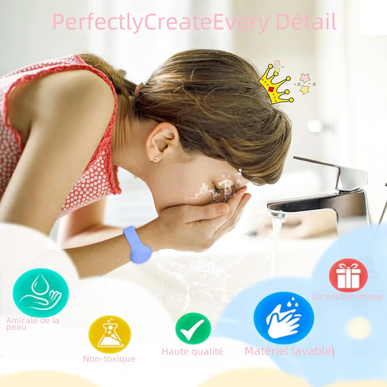 Bracelet AirTag Étanche Enfant Silicone - Tracker GPS Sécurité