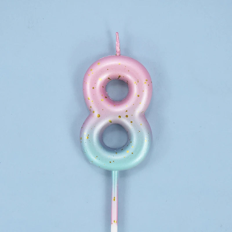 Bougies d'Anniversaire Chiffres 0-9 Colorées - Décoration Gâteau Enfant