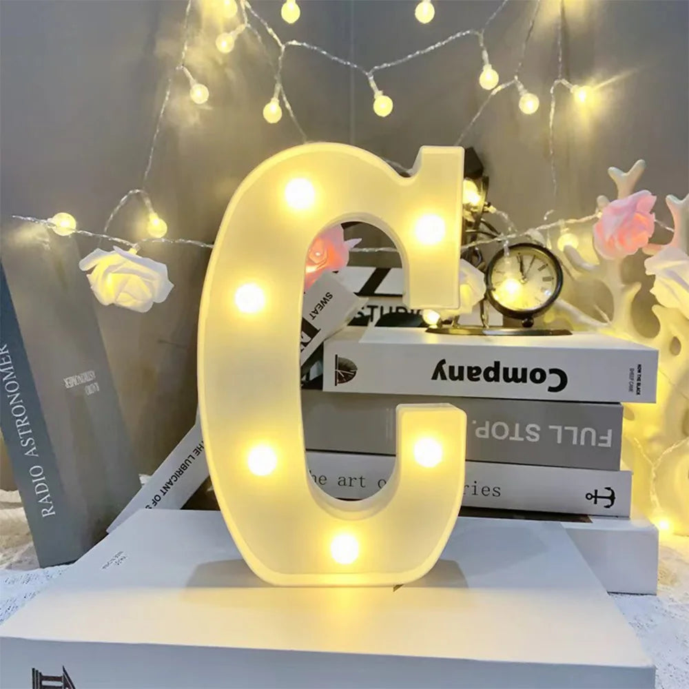 Lettre Lumineuse LED 16cm - Alphabet et Chiffres Décoratifs - Mariage Anniversaire Bar Maison