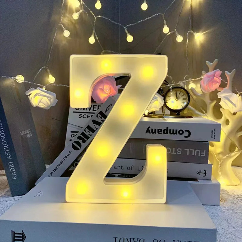 Lettre Lumineuse LED 16cm - Alphabet et Chiffres Décoratifs - Mariage Anniversaire Bar Maison