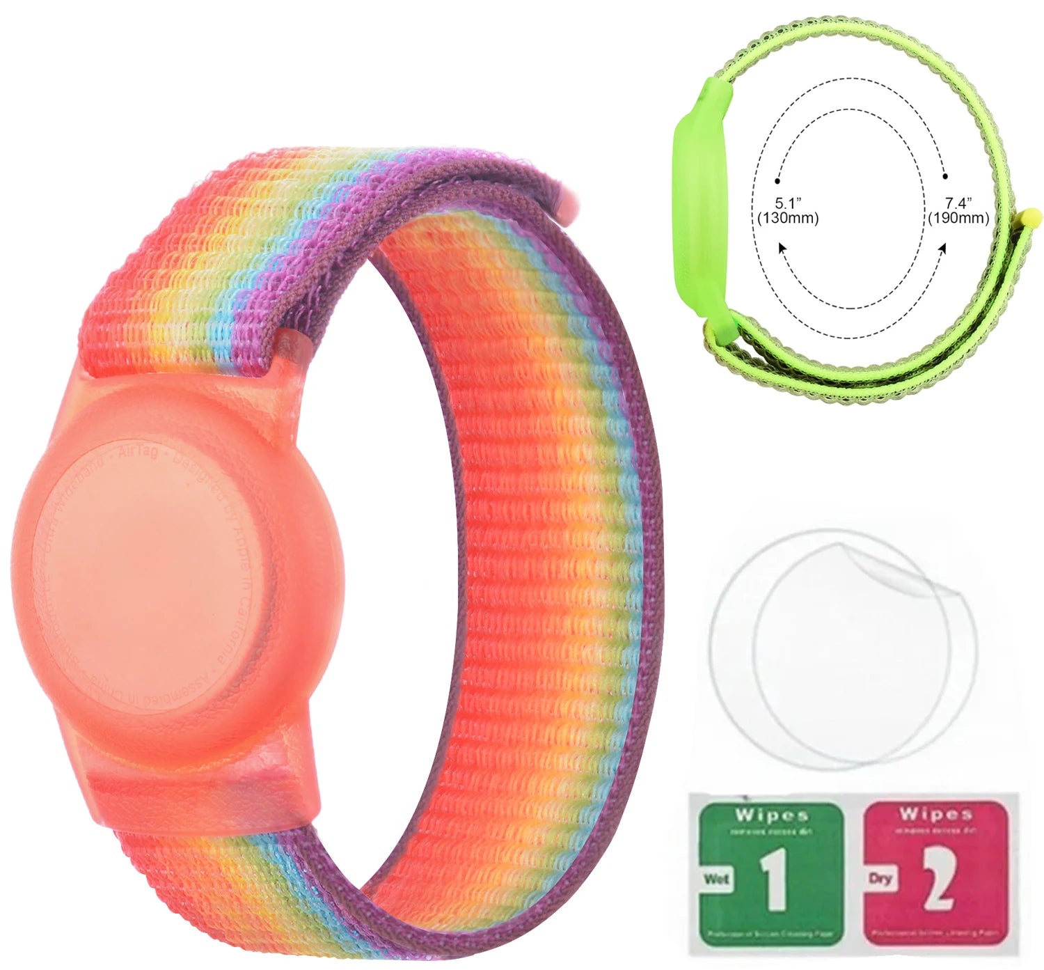 Bracelet AirTag Étanche Enfant Silicone - Tracker GPS Sécurité