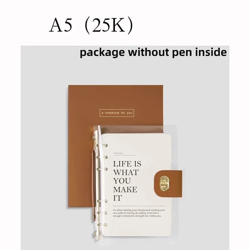 Carnet A5 Anneaux Personnalisable - Journal Bureau Planner Rechargeable + Stickers