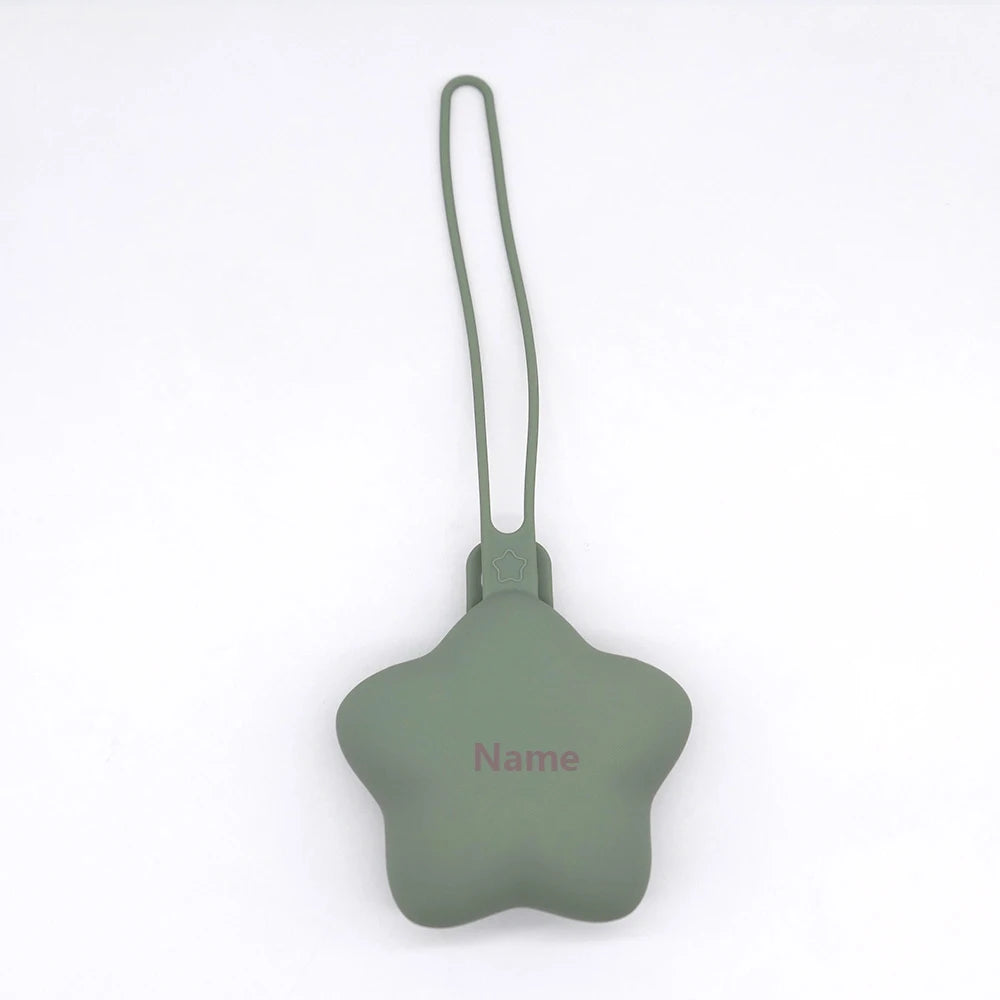 Boîte Rangement Bébé Silicone Personnalisée - Étui Tétine Prénom Gravé - Cadeau Naissance Unique