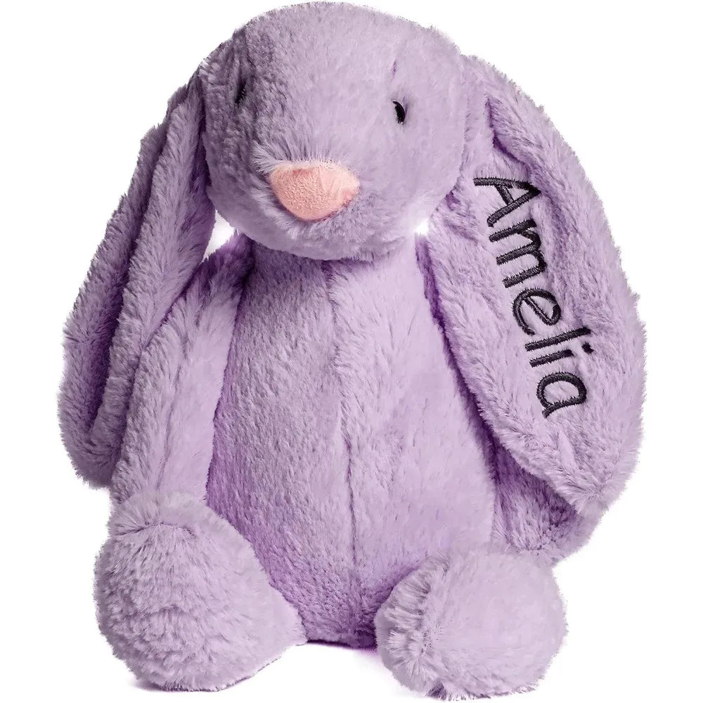 Lapin en Peluche Personnalisé avec Prénom Brodé - Cadeau Naissance Enfant