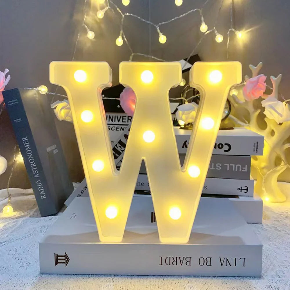 Lettre Lumineuse LED 16cm - Alphabet et Chiffres Décoratifs - Mariage Anniversaire Bar Maison