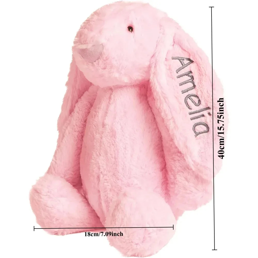 Lapin en Peluche Personnalisé avec Prénom Brodé - Cadeau Naissance Enfant