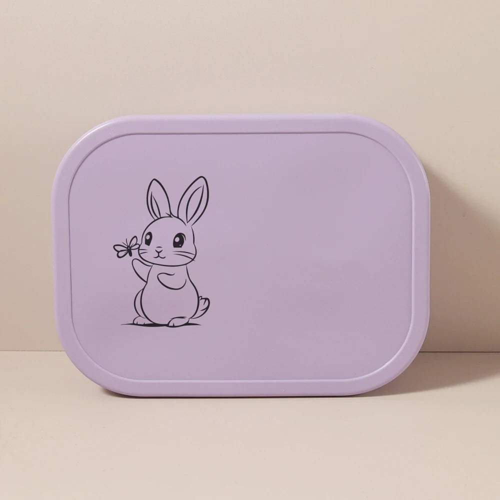 Lunch Box Silicone Personnalisable Enfant 1340ml - Bento 4 Compartiments Sans BPA Étanche