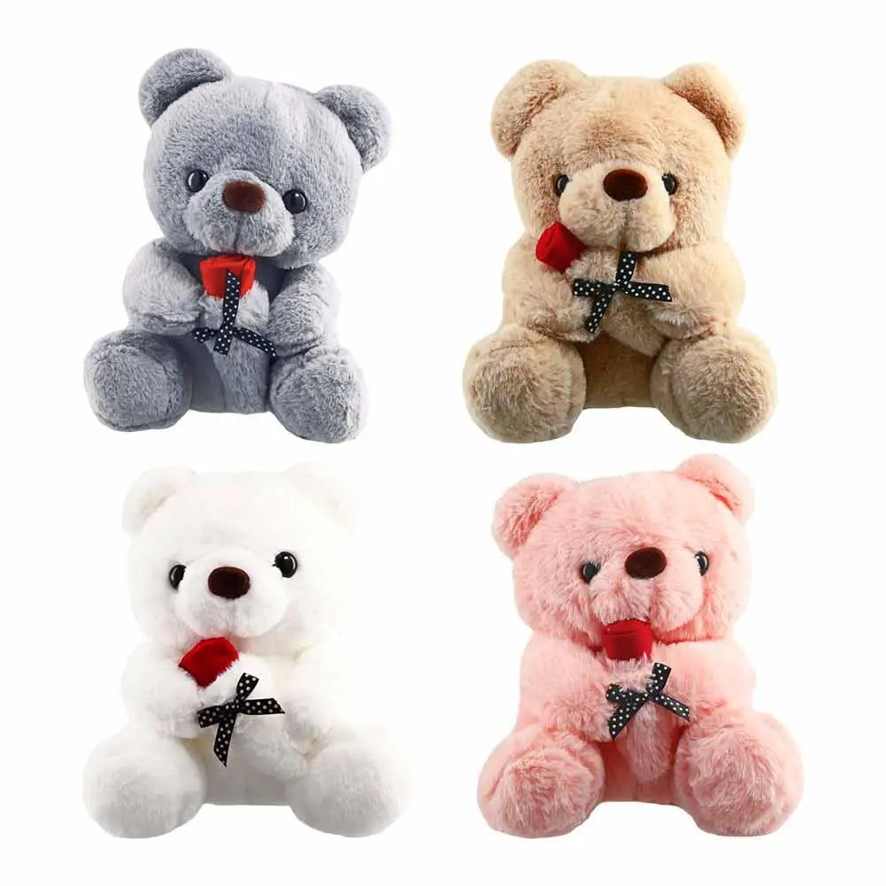 Ours en Peluche Kawaii avec Roses 25cm - Cadeau Romantique Saint-Valentin