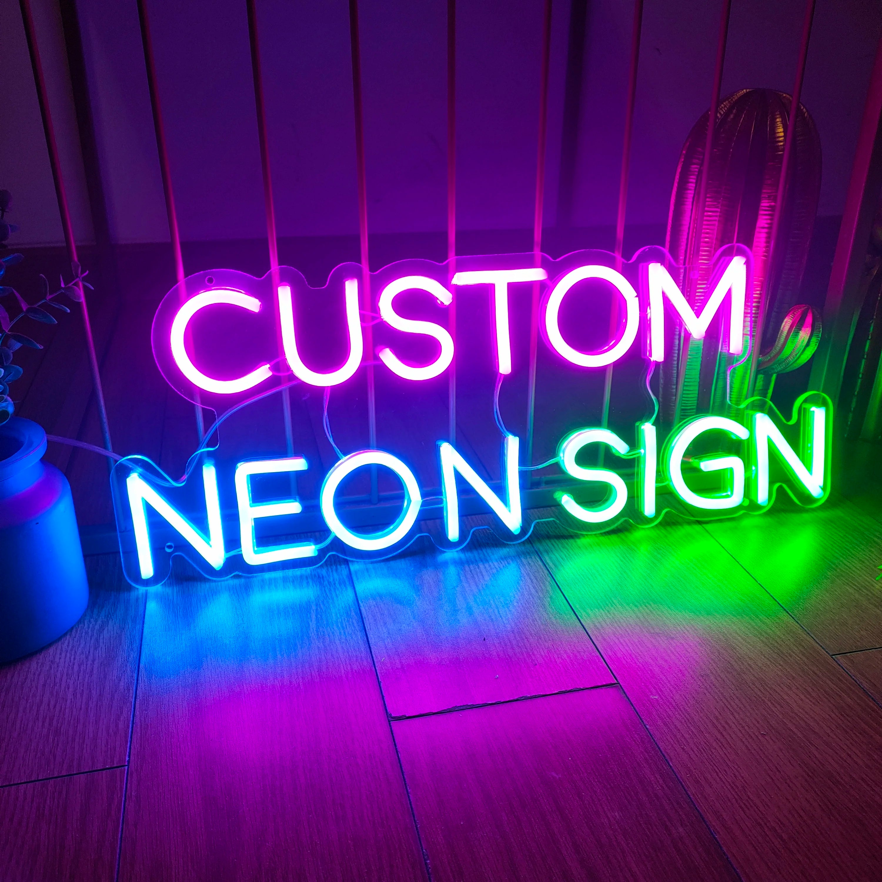 Enseigne Néon LED Personnalisée Texte Logo - Décoration Murale Bar Mariage Chambre