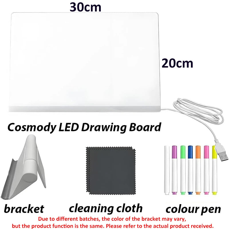 Tableau Lumineux LED Personnalisable - Message Effaçable USB pour Décoration & Cadeaux