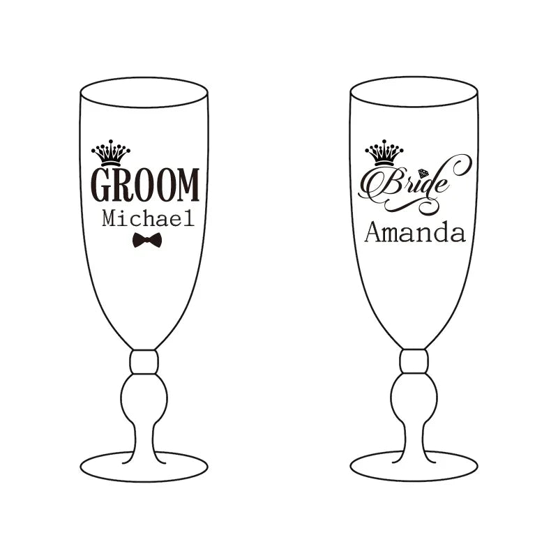Flûtes Champagne Personnalisées Gravure Laser Mariage - Cadeau Demoiselle d'Honneur