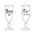 Flûtes Champagne Personnalisées Gravure Laser Mariage - Cadeau Demoiselle d'Honneur