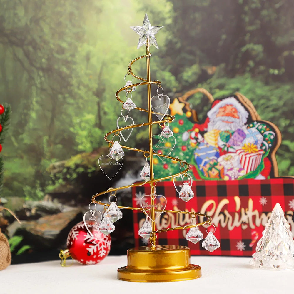 Décoration Sapin Noël Personnalisée Prénoms Famille - Charms Cœur ou Bonnet 1-16 Prénoms Cadeau