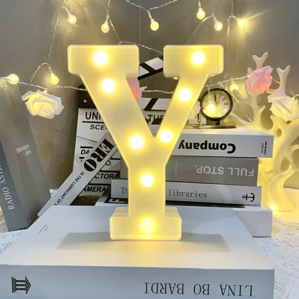 Lettre Lumineuse LED 16cm - Alphabet et Chiffres Décoratifs - Mariage Anniversaire Bar Maison