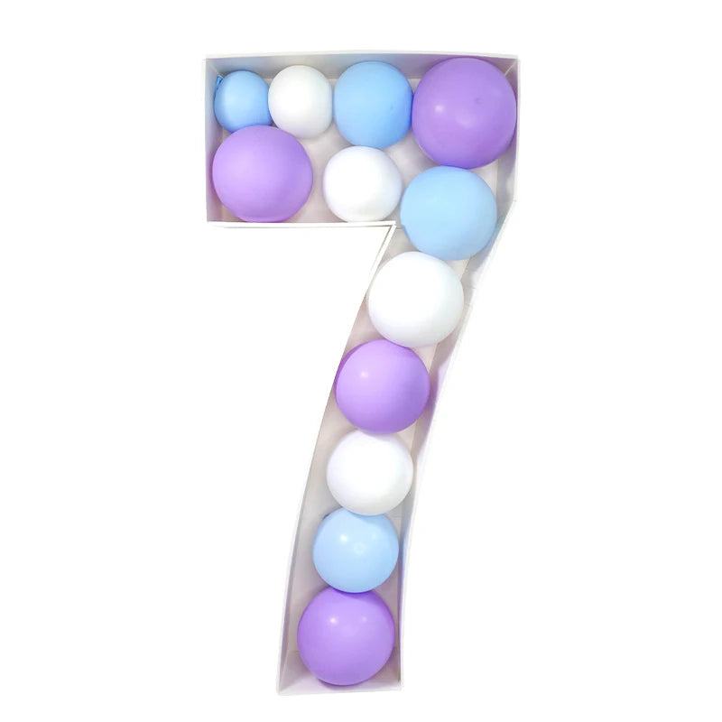 Cadre Ballon Géant Chiffre 0-9 - 93cm Décoration Anniversaire 18 30 40 50 ans - Support à Remplir