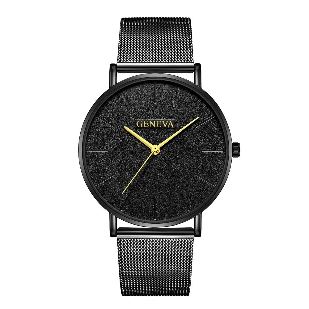 Montre Femme Vintage Quartz - Bracelet Acier Or Rose - Cadran Classique Élégant Casual