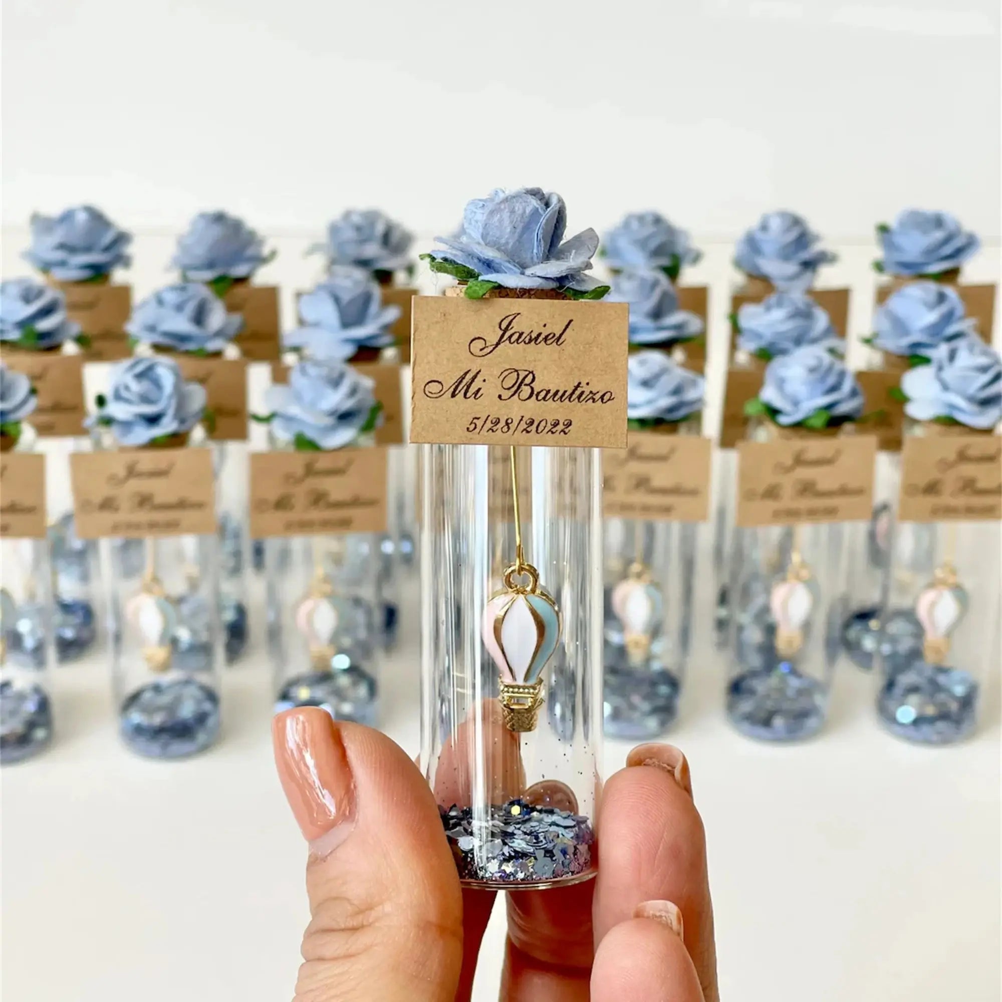 Faveurs Baby Shower Montgolfière Personnalisées - Cadeaux Invités Baptême Ballon 10-200 Pièces