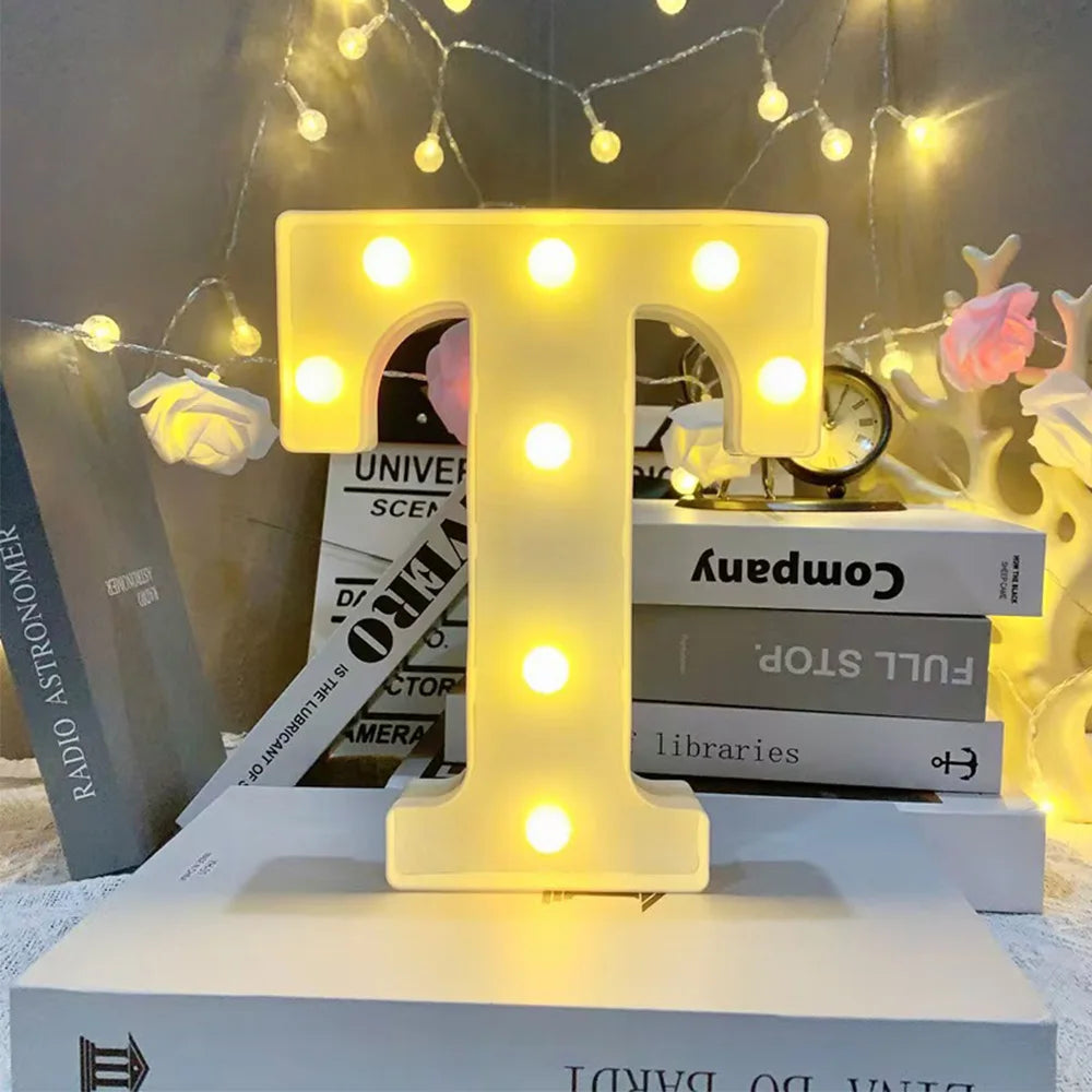 Lettre Lumineuse LED 16cm - Alphabet et Chiffres Décoratifs - Mariage Anniversaire Bar Maison