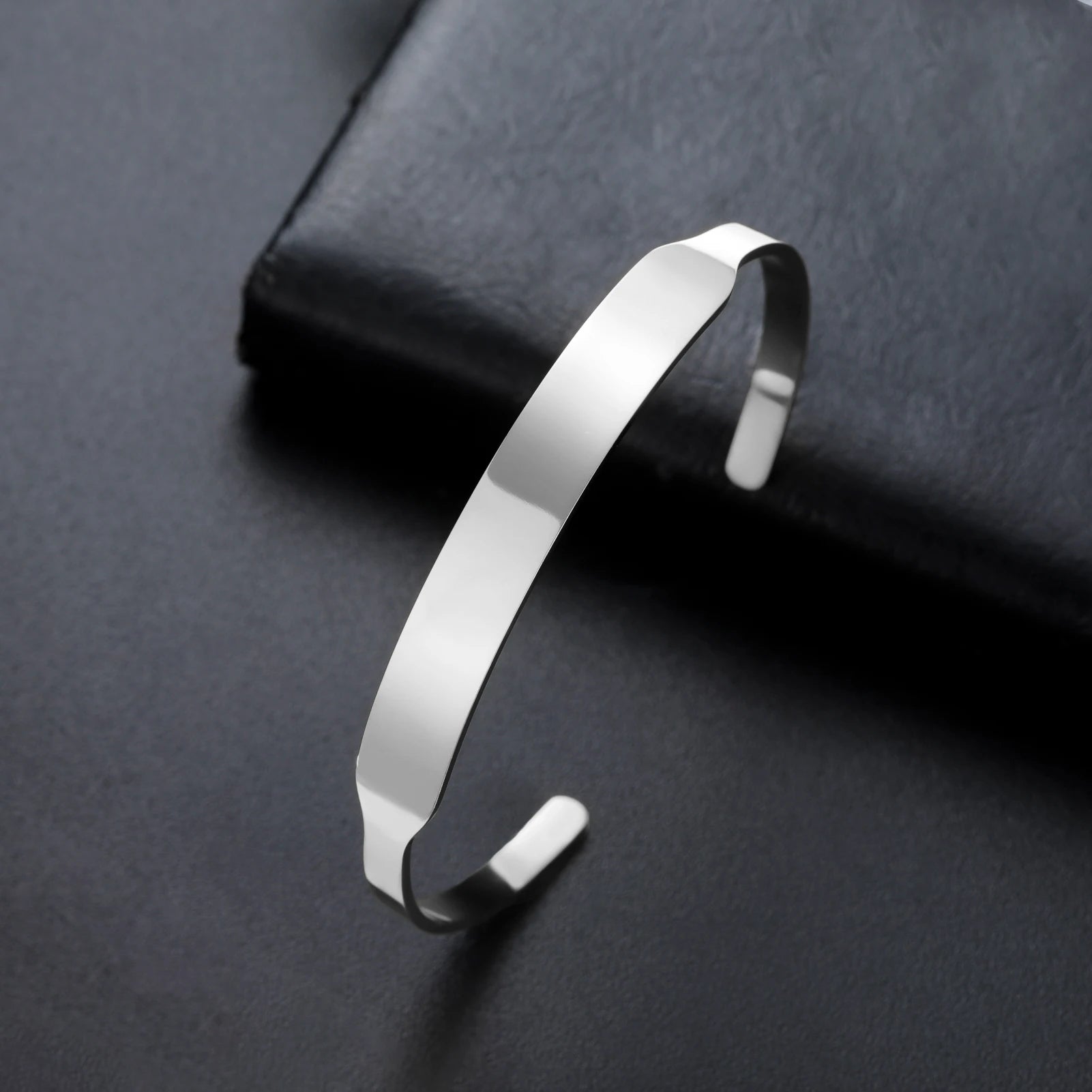 Bracelet Couple Acier Inoxydable Gravé Prénom - Jonc Personnalisé Or