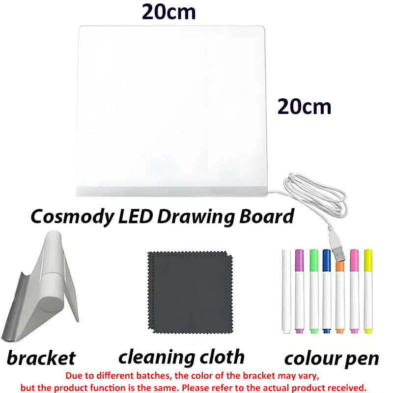 Tableau Lumineux LED Personnalisable - Message Effaçable USB pour Décoration & Cadeaux