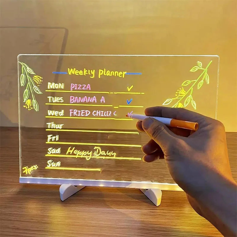Tableau Lumineux LED Personnalisable - Message Effaçable USB pour Décoration & Cadeaux